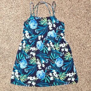 Old‎ Navy Blue and Green Floral Dress